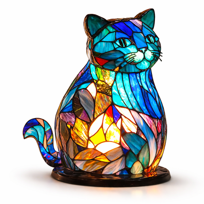 Table Lamp Animal LED Accent Light Stained