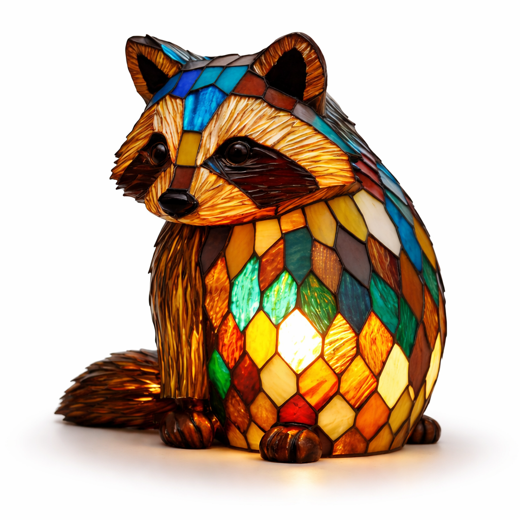 Table Lamp Animal LED Accent Light Stained