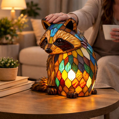 Table Lamp Animal LED Accent Light Stained