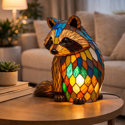 Table Lamp Animal LED Accent Light Stained