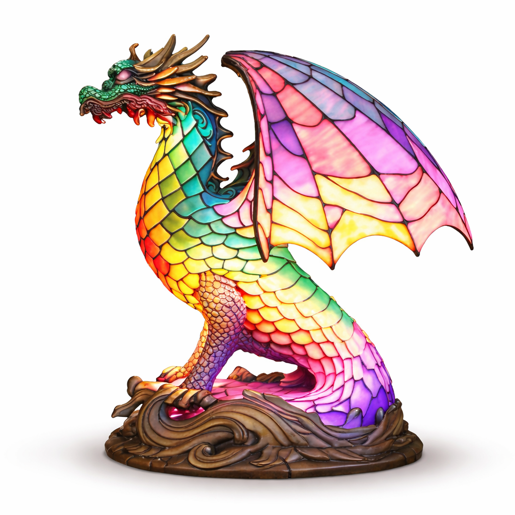 Table Lamp Animal LED Accent Light Stained