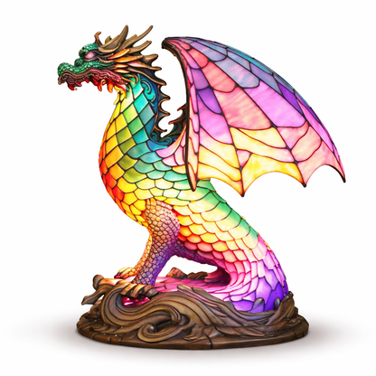 Table Lamp Animal LED Accent Light Stained