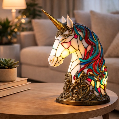 Table Lamp Animal LED Accent Light Stained