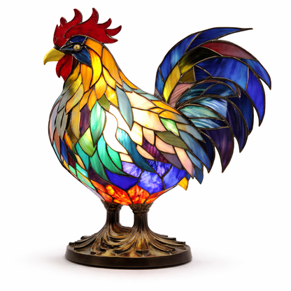 Table Lamp Animal LED Accent Light Stained