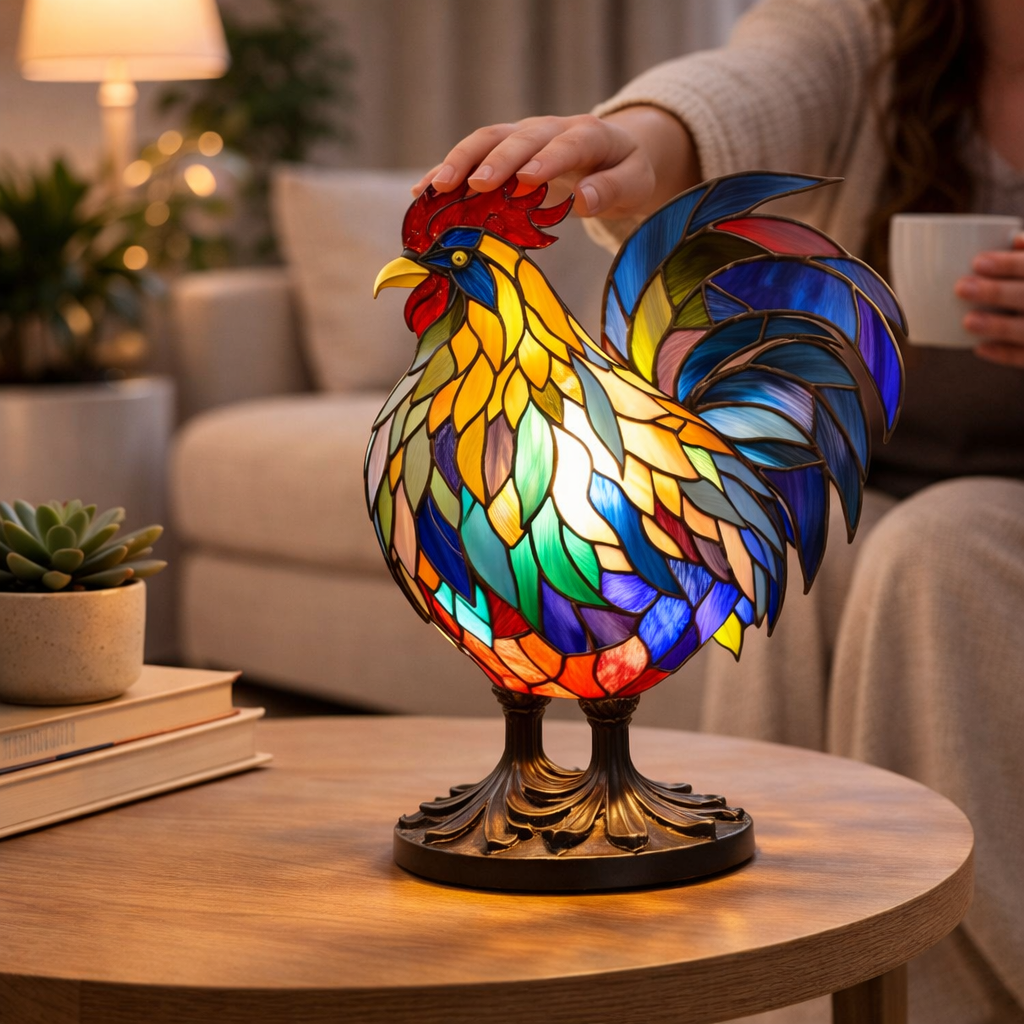 Table Lamp Animal LED Accent Light Stained