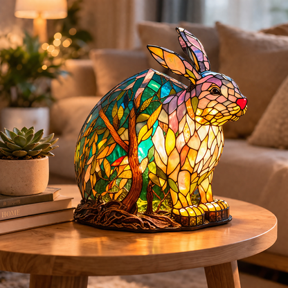 Table Lamp Animal LED Accent Light Stained