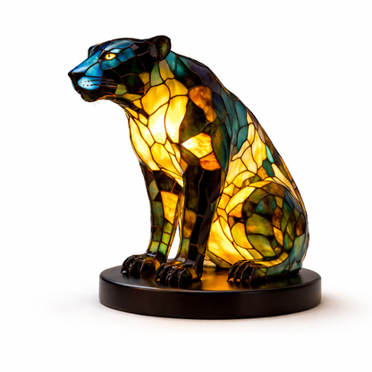 Table Lamp Animal LED Accent Light Stained