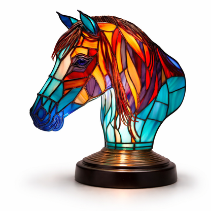 Table Lamp Animal LED Accent Light Stained