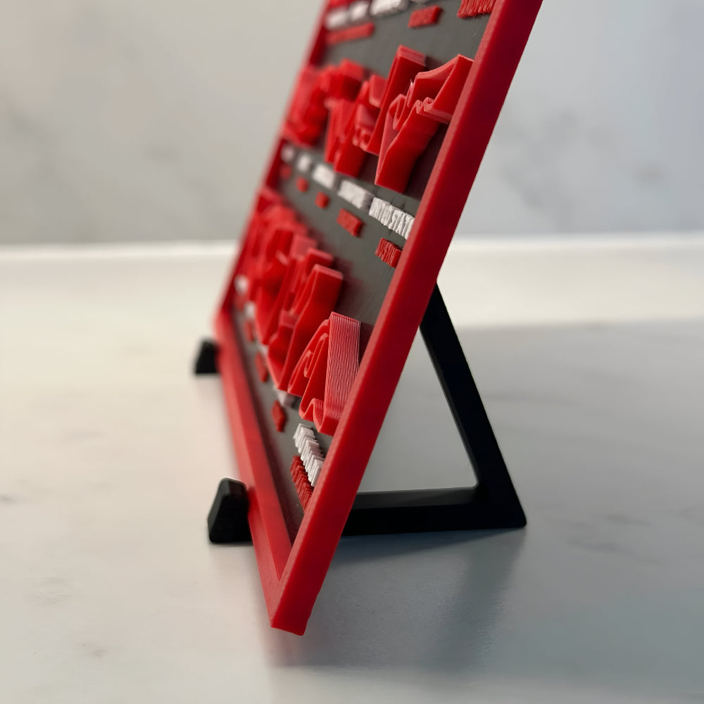 Calendar Racing Track Wall Art Display Board