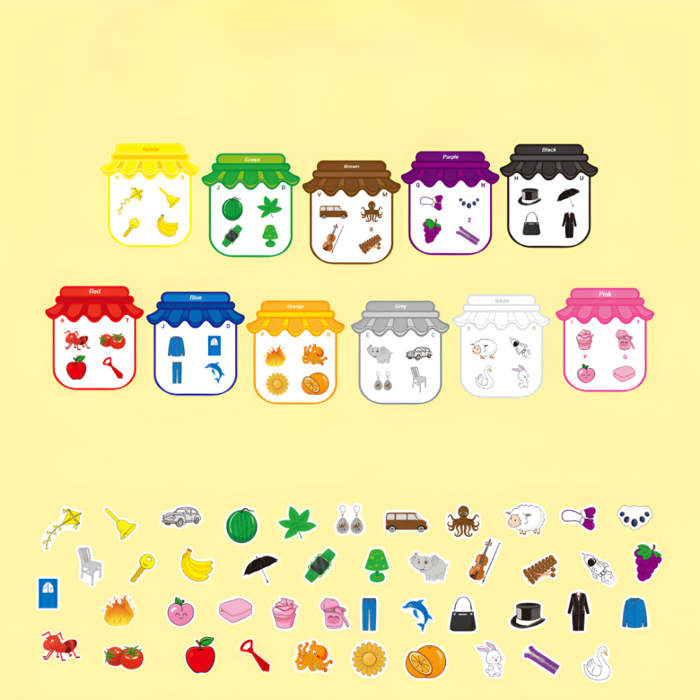 Toy Magnetic Sticker Color Sorting Board