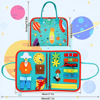 Toy Sensory Montessori Activity Board Travel