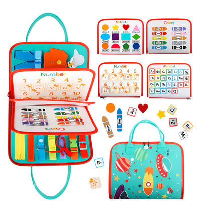 Toy Sensory Montessori Activity Board Travel