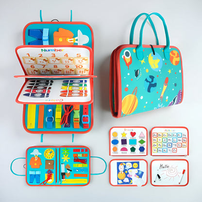 Toy Sensory Montessori Activity Board Travel