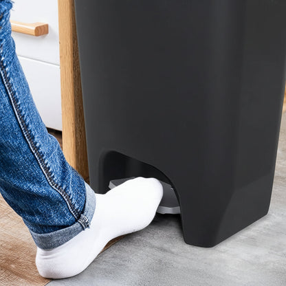 13 Gallon White Kitchen Trash Can Step
