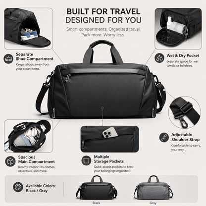 Travel Duffel Bag Waterproof Gym Sport Shoe