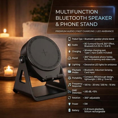 Bluetooth Speaker Induction Phone Stand