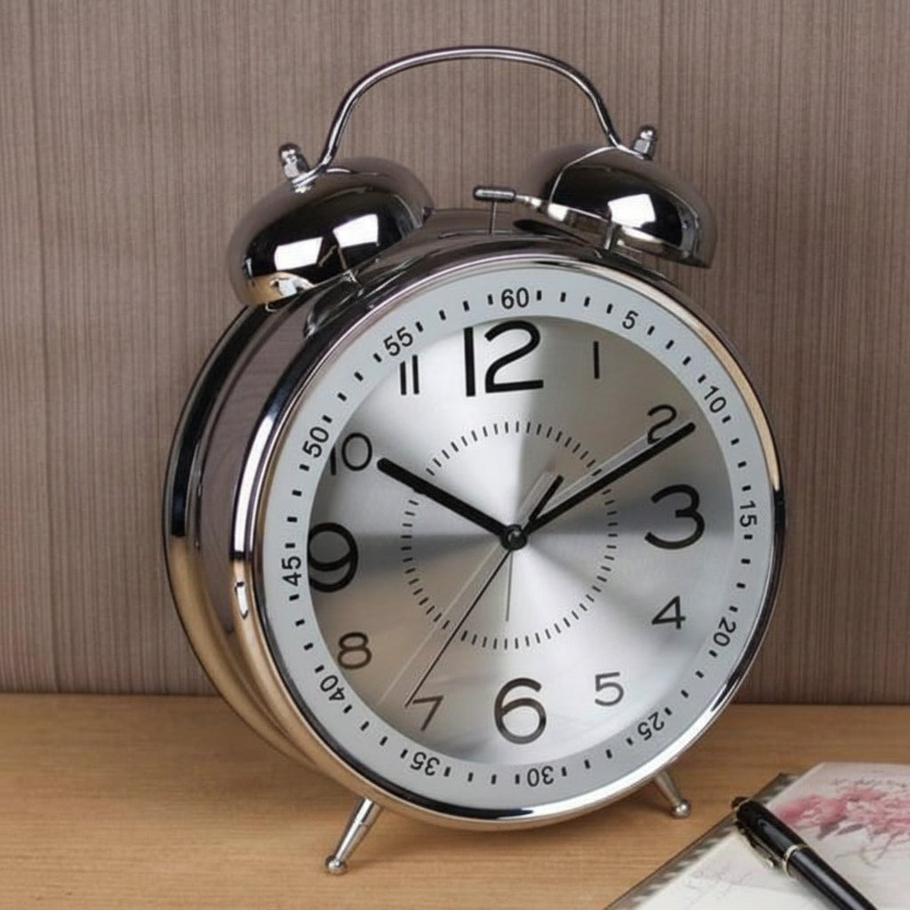 Alarm Clock Metal Vintage Double Bell Loud