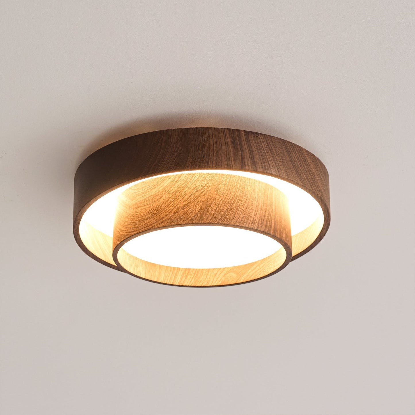 Vaako Ceiling Lamp Walnut Finish LED Ceiling