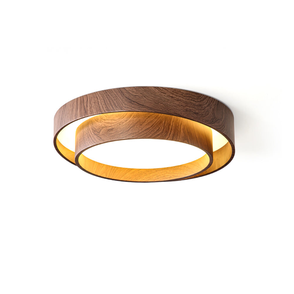 Vaako Ceiling Lamp Walnut Finish LED Ceiling