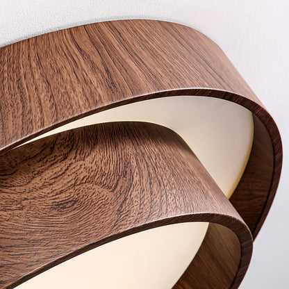 Vaako Ceiling Lamp Walnut Finish LED Ceiling