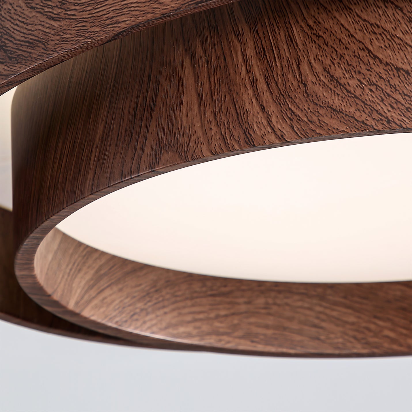 Vaako Ceiling Lamp Walnut Finish LED Ceiling