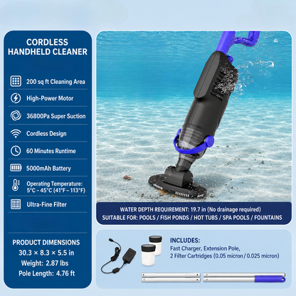 Pool Vacuum Cordless Cleaner Rechargeable