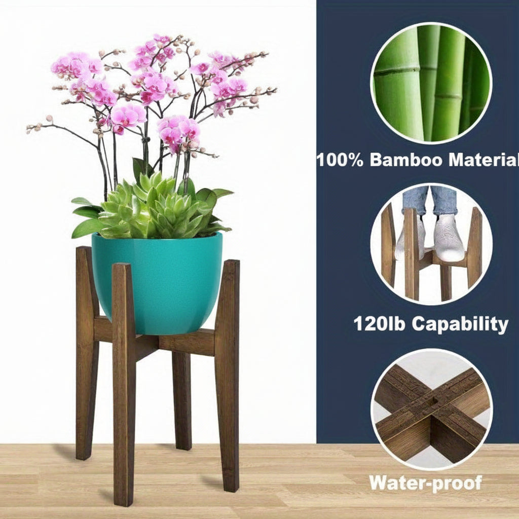 Plant Stand Adjustable Indoor Marble Top