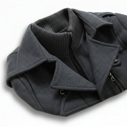 Men Winter Coat Blend Insulated Long Trench