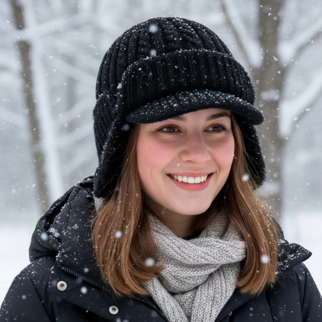 Winter Hat Trapper Knit Cap Ear Flap