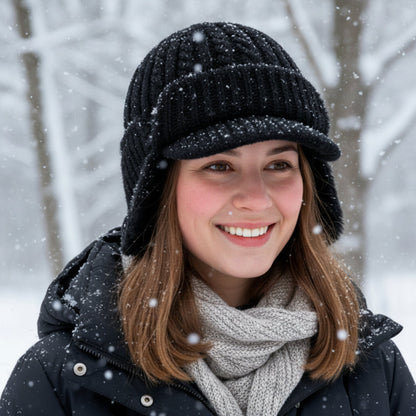 Winter Hat Trapper Knit Cap Ear Flap