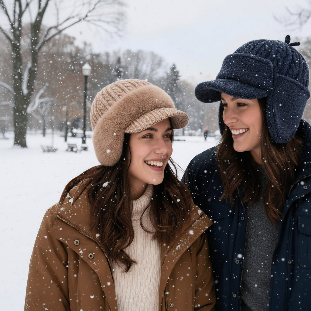 Winter Hat Trapper Knit Cap Ear Flap