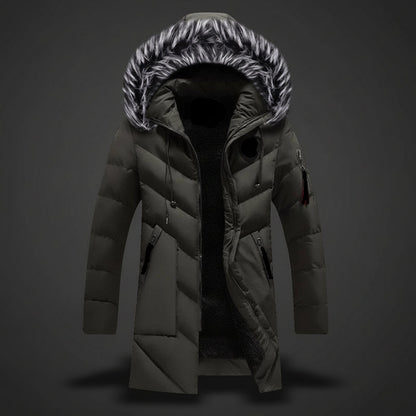Men Winter Jacket Lined Hooded Cold Weather