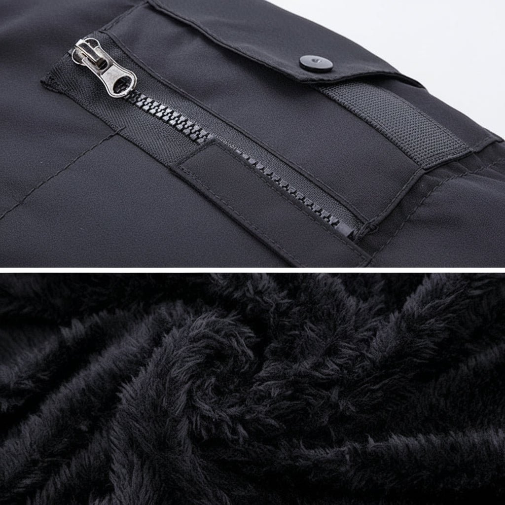 Men Winter Jacket Lined Hooded Cold Weather