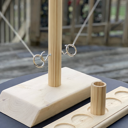 Ring Toss Tabletop Game Wooden Hook And