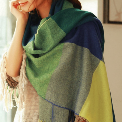 Winter Scarf Soft Plaid Warm Wrap Cold