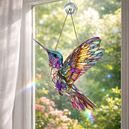 Wall Art Window Suncatcher Hummingbird