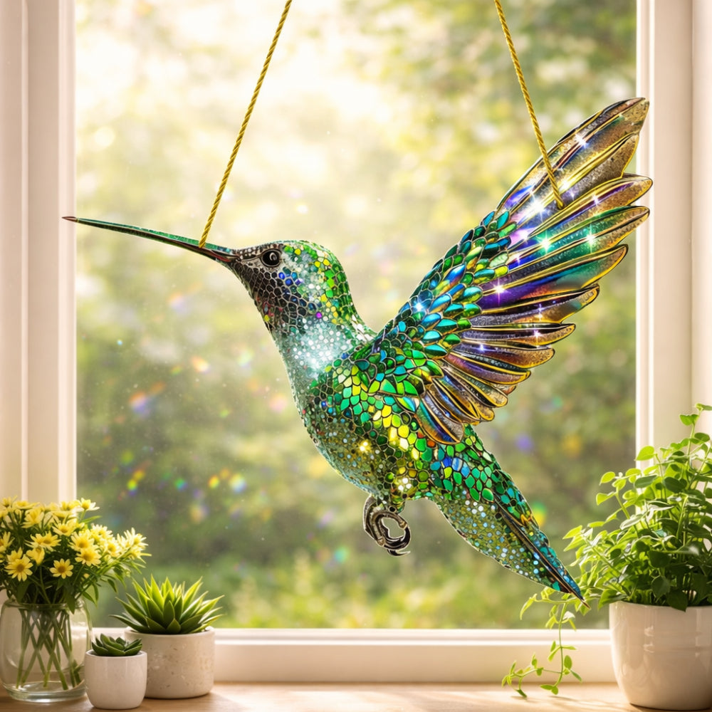 Wall Art Window Suncatcher Hummingbird