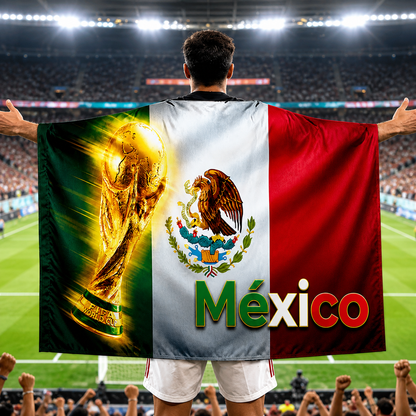 Wall Banner Soccer Fan Cape Mexico Flag
