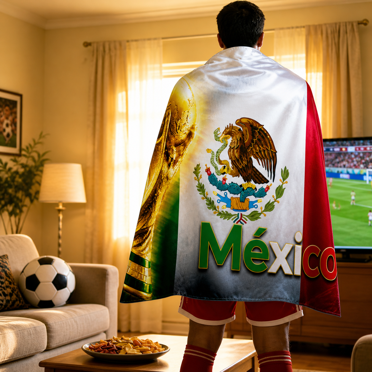 Wall Banner Soccer Fan Cape Mexico Flag