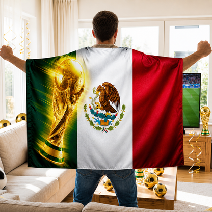 Wall Banner Soccer Fan Cape Mexico Flag
