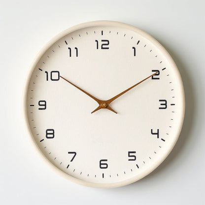 Wall Clock Minimalist Wooden Silent Quartz
