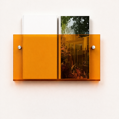 Wall Shelf Acrylic Floating Magazine Display