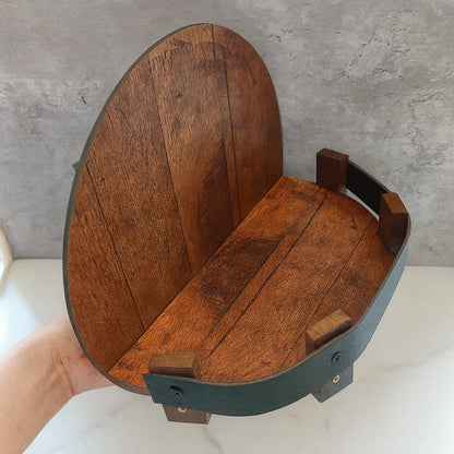 Wall Shelf Barrel Timber Round Display Mount