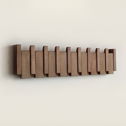 Wall Mounted Coat Rack Wooden Foldable Hook