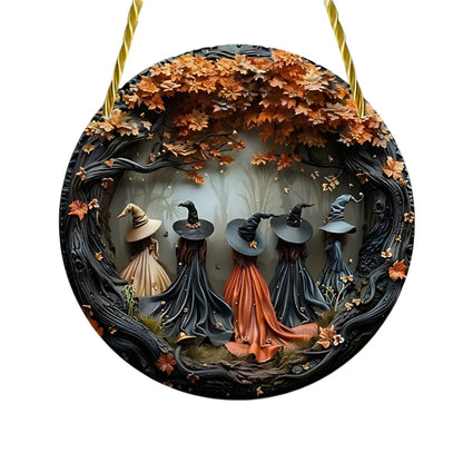 Wall Art Witch Folklore Wood Door Hanging