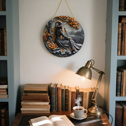 Wall Art Witch Folklore Wood Door Hanging