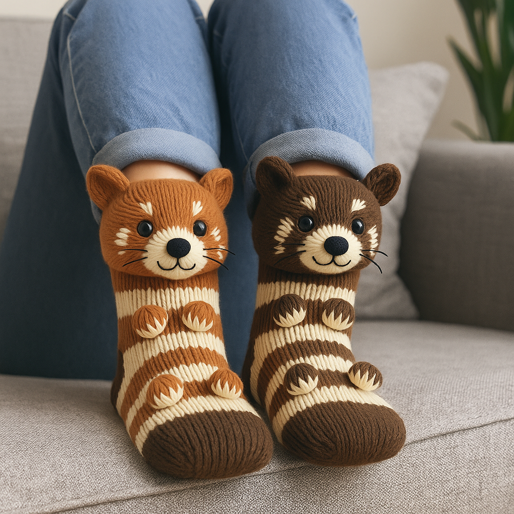 Socks Animal 3D House Non Slip Warm