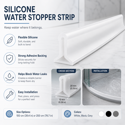 Water Stopper Bathroom Silicone Adhesive Shower Seal