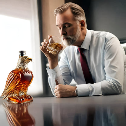 Whiskey Decanter Eagle Glass Bottle