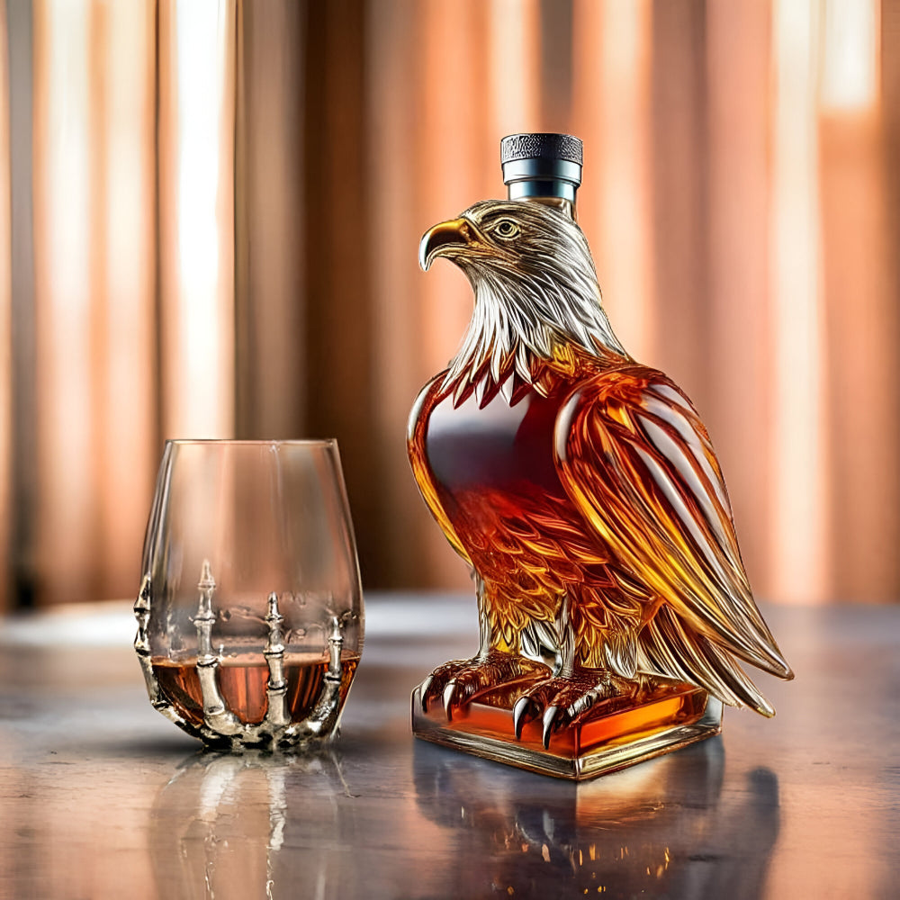 Whiskey Decanter Eagle Glass Bottle